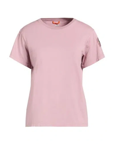 Parajumpers Woman T-shirt Antique Rose Size L Cotton In Pink
