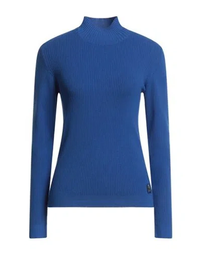 Parajumpers Woman Turtleneck Blue Size Xl Viscose, Polyester