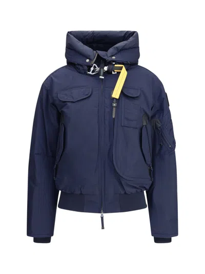 Parajumpers Women Gobi Hooded Bomber Jacket In Blue