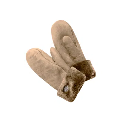 Parajumpers Women's Shearling Mittens In Mastic In Multi