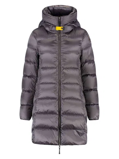 Parajumpers Women's Slim Fit Duck Down Puffer Jacket With Adjustable Hood In Grigio