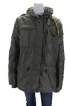 Parajumpers Womens Slim Fit Full Zipper Mock Neck Coat Light Gray In Grey