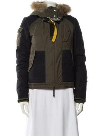 Pre-owned Parajumpers Wool Colorblock Pattern Down Jacket In Multi