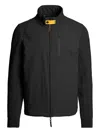 Parajumpers Zorba Ribbed-sleeve Zip-front Jacket In Black