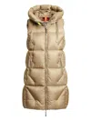 Parajumpers Zuly Hooded Quilted Vest In Neutral