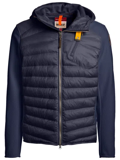 Parajumpers -style Slim Fit Duck Down Puffer Jacket With Adjustable Hood In Blue