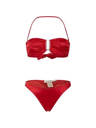 Paramidonna Alice Tie-detail Bikini In Red
