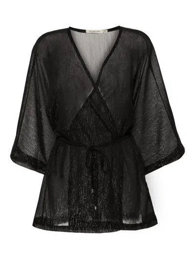 Paramidonna Aurora Lurex Cover-up In Black