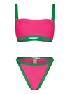 Paramidonna Ava Textured Bikini In Pink
