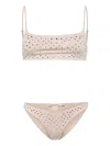 Paramidonna Chiara Crystal-embellished Bikini Set In Neutrals