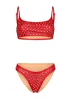 Paramidonna Chiara Crystals Red Bikini In Red