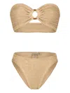 Paramidonna Chloe Ring-detail Bikini In Brown