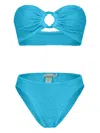 Paramidonna Chloe Ring Two Piece Swimsuit In Blue