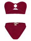 Paramidonna Chloe Ring Two Piece Swimsuit In Red