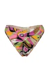 Paramidonna Daisy Abstract-print Bikini Bottoms In Red