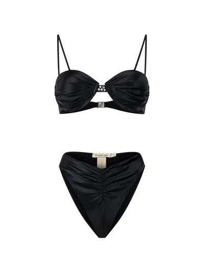 Paramidonna Daisy Crystal-embellishment Bikini In Black