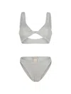 Paramidonna Donika Crinkle-effect Bikini In Gray