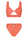 Paramidonna Donika Cutout Two Piece Swimsuit In Orange