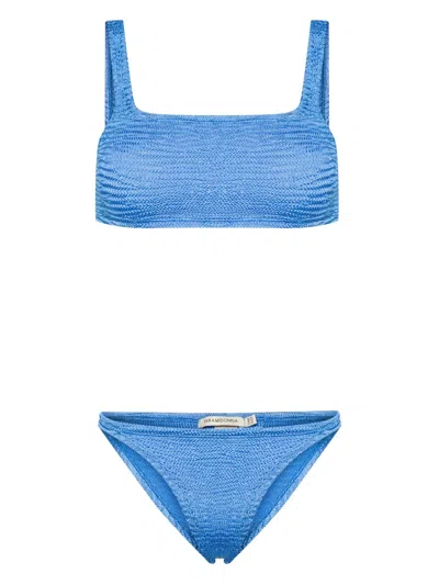 Paramidonna Emily Crinkled Bikini Set In Blue