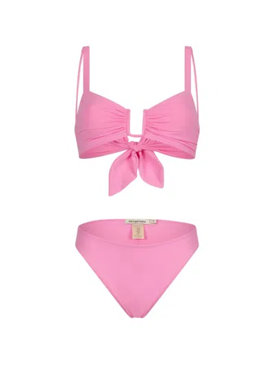 Paramidonna Fani Bow-detail Bikini In Pink