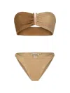 Paramidonna Frida Smocked Bikini In Neutral