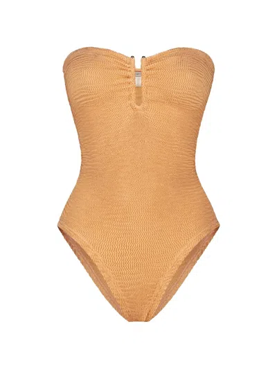 Paramidonna Frida Strapless Swimsuit In Brown