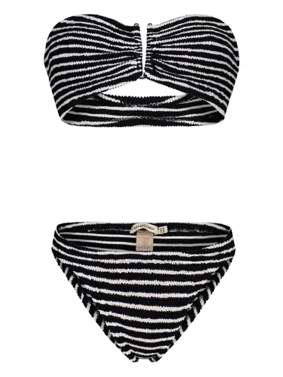 Paramidonna Frida Striped Two-pieces Bikini In Black