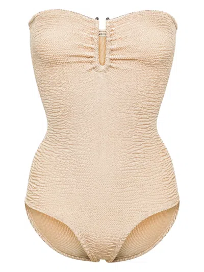 Paramidonna Frida Sugar Strapless Swimsuit In Neutrals