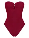 Paramidonna Frida Textured Swimsuit In Red