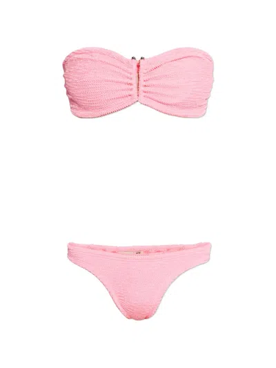 Paramidonna Frida Textured Two-piece Bikini In Pink
