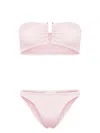 Paramidonna Frida Wrinkled-effect Bandeau Bikini In Pink