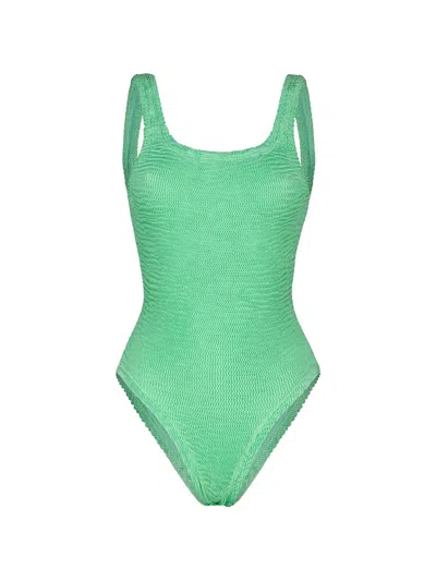 Paramidonna Hailey Textured Swimsuit In Green