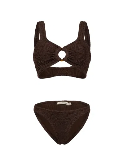 Paramidonna Irina Ring-detail Bikini In Brown