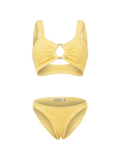 Paramidonna Irina Ring-detail Bikini In Yellow