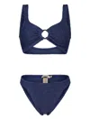 Paramidonna Irina Textured Ring Bikini In Blue