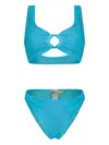Paramidonna Irina Textured Ring Bikini In Blue