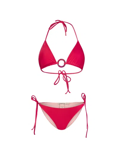 Paramidonna Kelly Velvet Swimsuit In Red