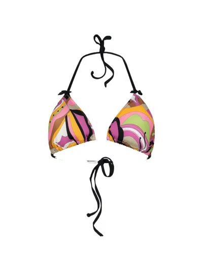 Paramidonna Kourtney Abstract-print Bikini Top In Multi
