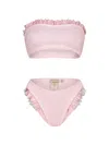 Paramidonna Kylie Ruffled Bikini In Pink