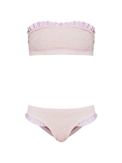 Paramidonna Kylie Ruffled Bikini In Pink