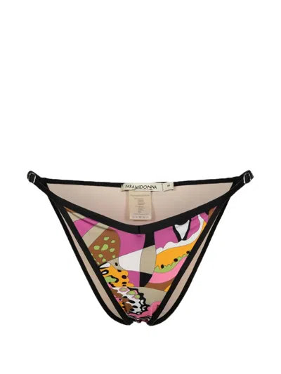 Paramidonna Lilia Abstract-print Bikini Bottoms In Multi