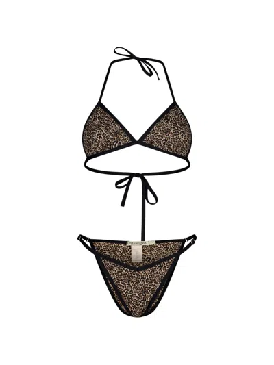 Paramidonna Lilia Leopard-print Bikini In Neutral
