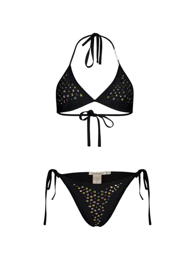 Paramidonna Livia Multicrystal Swimsuit In Black