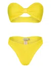 Paramidonna Lucy Knot Two Piece Swimsuit In Yellow