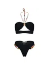 Paramidonna Lucy Ruffled Bikini In Black
