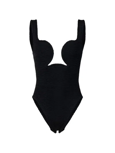 Paramidonna Luisa Textured Swimsuit In Black