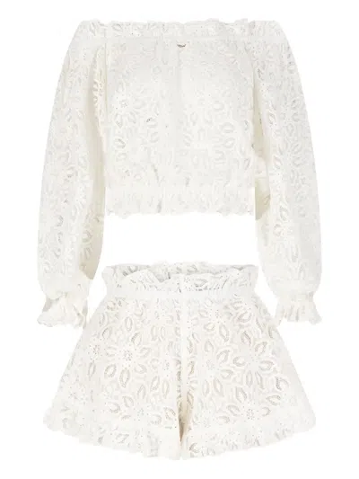 Paramidonna Luna Lace-trimmed Beach Set