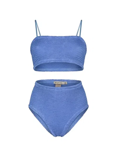 Paramidonna Marie High Waist Two Piece Swimsuit In Blue