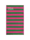Paramidonna Medium Logo-print Striped Beach Towel In White