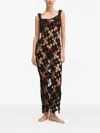 Paramidonna Michelle Crochet Maxi Beach Dress In Black